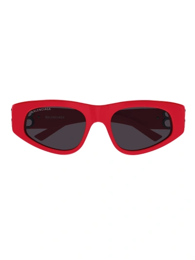 Balenciaga Bb0095s Sunglasses In Red Silver Grey