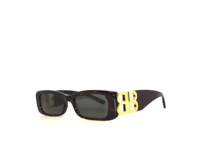Pre-owned Balenciaga Bb0096s 0096s 002 Havana Gold Green Sunglasses 0096