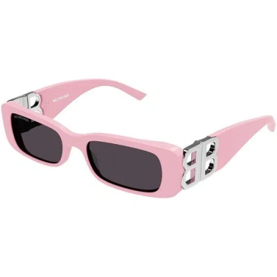 Pre-owned Balenciaga Bb0096s 012 Pink/gray 51-18-130 Sunglasses Authentic