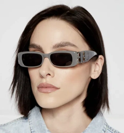 Pre-owned Balenciaga Bb0096s-022 Brown Sunglasses In Gray
