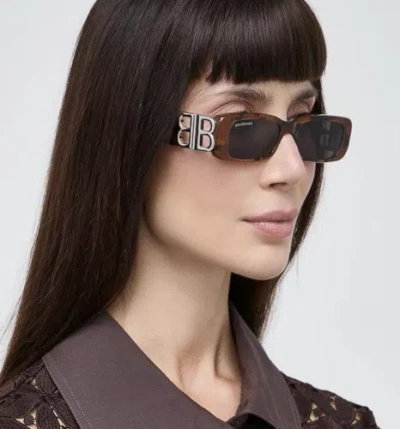 Pre-owned Balenciaga Bb0096s-023 Havana Sunglasses
