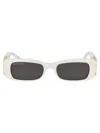 Balenciaga Bb0096s Sunglasses In 011 White Gold Grey