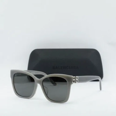 Pre-owned Balenciaga Bb0102sa 011 Transparent Gray/gray 57-16-145 Sunglasses