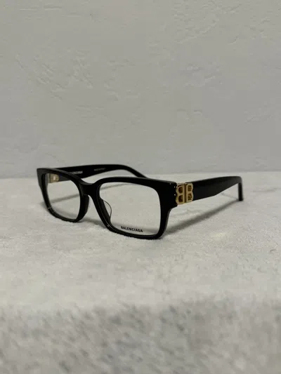 Pre-owned Balenciaga Bb0105o Black Logo Glasses Eyeglass