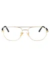 Balenciaga Gold Metal Optical Glasses In Multi