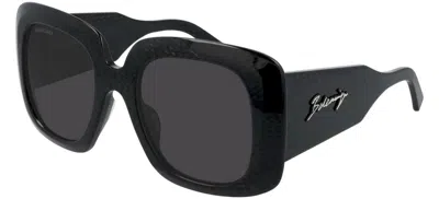 Pre-owned Balenciaga Bb0119s Black/grey (001 A) Sunglasses In Gray