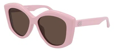 Pre-owned Balenciaga Bb0126s Pink/brown (003) Sunglasses
