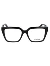 Balenciaga Square-frame Logo-detail Glasses In Black