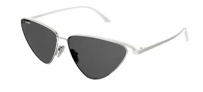 Pre-owned Balenciaga Bb0162s Silver/grey (002) Sunglasses In Gray