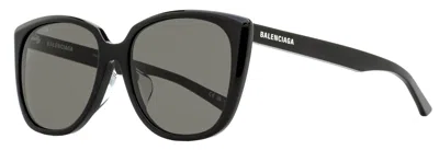 Balenciaga Bb0175sa Alternative Fit Square Sunglasses In Black