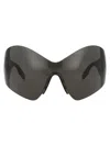 Balenciaga Bb0180s Sunglasses In 001 Grey Grey Grey