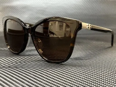 Pre-owned Balenciaga Bb0183sa 002 Havana Square 57 Mm Women's Sunglasses