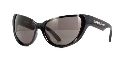 Pre-owned Balenciaga Bb0201s Black/grey (001) Sunglasses In Gray