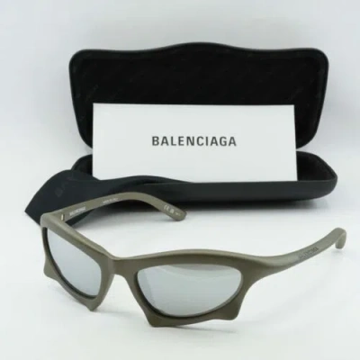 Pre-owned Balenciaga Bb0229s 002 Gunmetal/silver Mirrored 59-20-125 Sunglasses