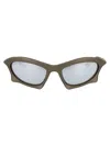 Balenciaga Bb0229s Sunglasses In 002 Ruthenium Ruthenium Silver