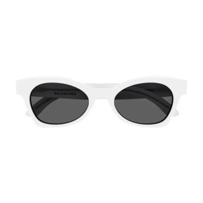 Balenciaga Bb0230s Sunglasses In White White Grey