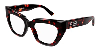 Balenciaga Bb0238o 005 Women's Glasses Tortoiseshell Size 50 - Free Lenses - Blue Light Block Available In Brown