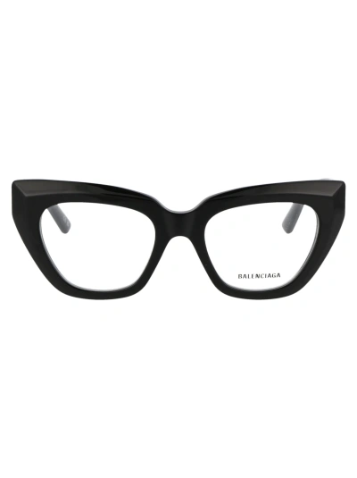 Balenciaga Bb0238o Glasses In 001 Black Black Transparent