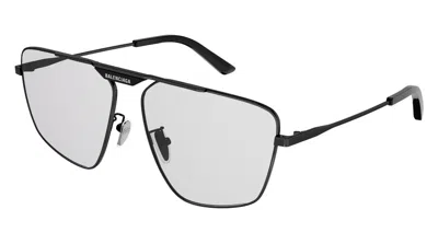 Pre-owned Balenciaga Bb0246sa Black/light Grey (004) Sunglasses In Gray