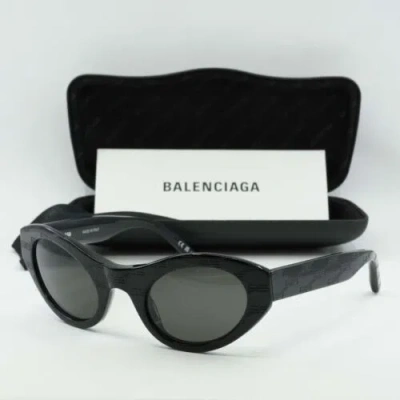 Pre-owned Balenciaga Bb0250s 001 Black/gray 52-26-140 Sunglasses
