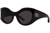Pre-owned Balenciaga Bb0256s 001 Sunglasses Women's Black/grey Lens Butterfly Shape 56mm In Gray
