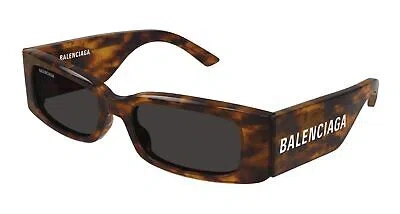 Pre-owned Balenciaga Bb0260s-007 Havana Sunglasses In Gray