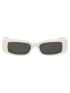 Balenciaga Bb0096s Sunglasses In 003 White White Grey
