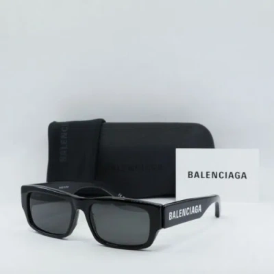 Pre-owned Balenciaga Bb0261sa 001 Black/grey 57-17-145 Sunglasses In Gray
