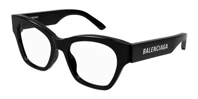 Balenciaga Bb0263o Asian Fit 001 Women's Glasses Black Size 52 - Free Lenses - Blue Light Block Available