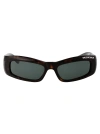 Balenciaga Bb0266s Sunglasses In 002 Havana Havana Green