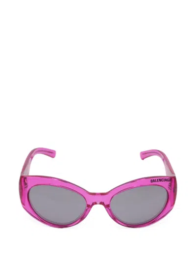 Pre-owned Balenciaga Bb0267s Round Sunglasses In Pink