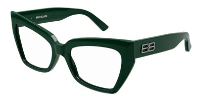 Balenciaga Bb0275o Women's Glasses, Green, Size 53