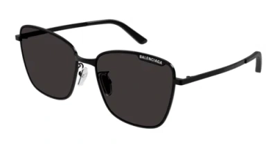 Pre-owned Balenciaga Bb0279sa-001 Black Black Grey Sunglasses In Gray