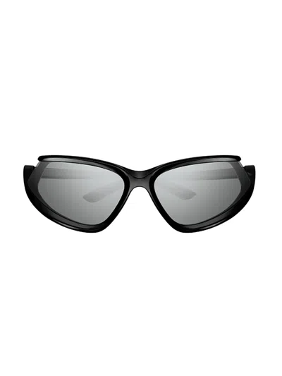 Balenciaga Bb0289s Sunglasses In 001 Black Black Silver