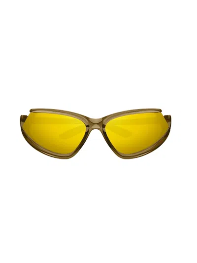 Balenciaga Bb0289s Sunglasses In Brown Brown Yellow