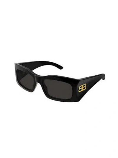 Pre-owned Balenciaga Bb0291s-001 Black Black Grey Sunglasses In Gray