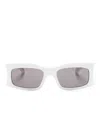 Balenciaga Bb0291s Rectangular-frame Sunglasses In White