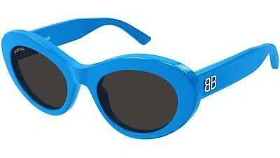 Pre-owned Balenciaga Bb0294s-006 Light Blue Sunglasses In Gray