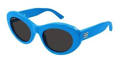 Pre-owned Balenciaga Bb0294s-006 Light Blue Sunglasses In Light Blue Grey