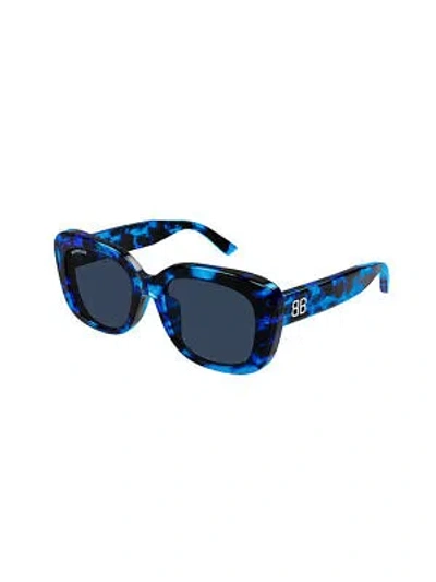 Pre-owned Balenciaga Bb0295sk-004 Blue Blue Blue Sunglasses