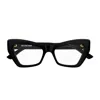 Balenciaga Logo-lettering Cat-eye Glasses In Black