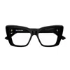 Balenciaga Logo-lettering Cat-eye Glasses In Black