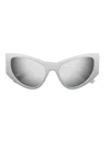 Balenciaga Bb0300s Sunglasses In Silver Silver Silver
