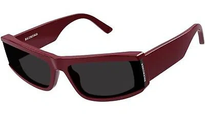 Pre-owned Balenciaga Bb0301s-004 Burgundy Sunglasses In Red