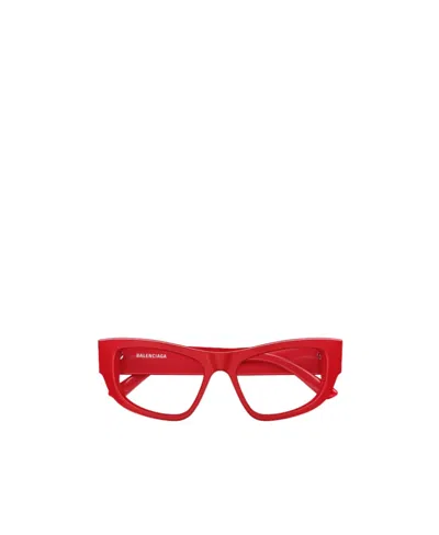 Balenciaga Bb0303o Butterfly-frame Glasses In Red