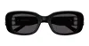 Balenciaga Eyewear Rectangular Frame Sunglasses In Black