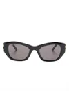 Balenciaga Bb0311sk Rectangle-frame Sunglasses In Black