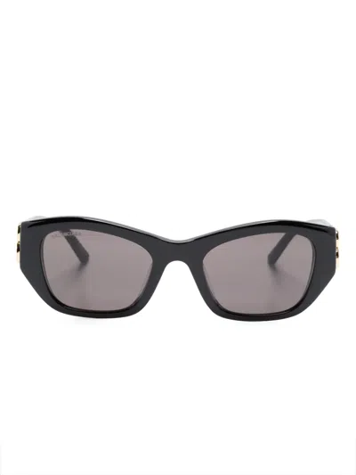 Balenciaga Bb0311sk Rectangle-frame Sunglasses In Black