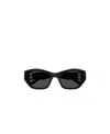 Balenciaga Eyewear Rectangular Frame Sunglasses In Black