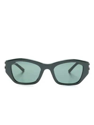 Balenciaga Bb0311sk Rectangle-frame Sunglasses In Green